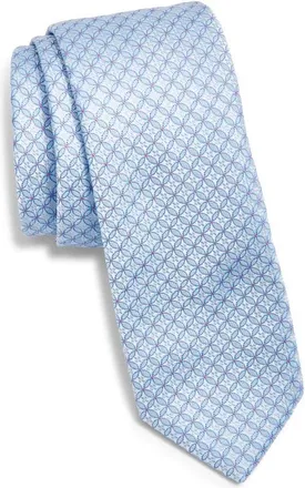 BOSS Micromedallion Silk Jacquard Tie in Light/pastel Blue at Nordstrom