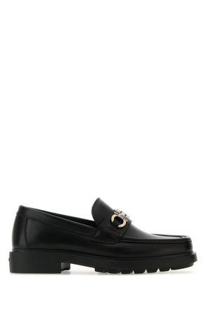 Ferragamo Black Leather Loafers