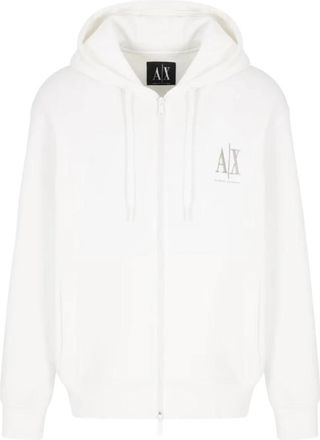 A|X Armani Exchange Ritssluiting Hoodie Casual Praktisch Zacht Stof - Heren - Vesten met rits - Wit - XL - Hoodies & sweatvesten