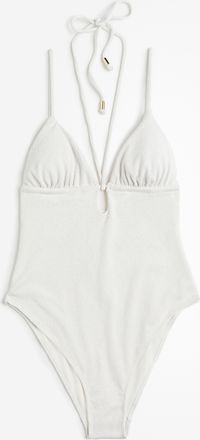 H&M Badeanzug mit wattierten Cups - White
