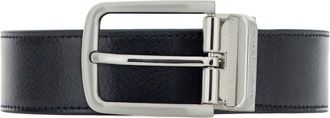 Emporio Armani Black Solid Reversible Belt