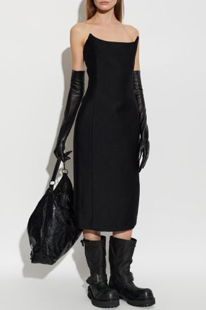 Balenciaga Off-the-shoulder Dress, Womens, Black
