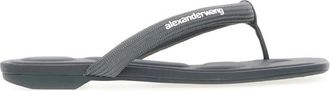Alexander Wang Jenna Tubular Thong Sandal - Dames - Slippers - Grijs - 35 EU - Nylon - Schoenen
