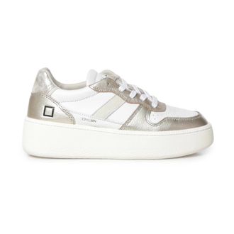 D.A.T.E. D.a.t.e. - Court Platform Laminated - Dames - Schoenen - Beige - Maat: 40 EU Katoen