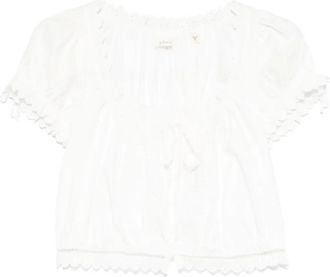 D&ocirc;en Nera ruffled blouse - women - Organic Cotton - S - White