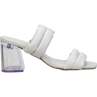 Offline Shoes Womens Jolene Clear Heel Sandal In Off-White