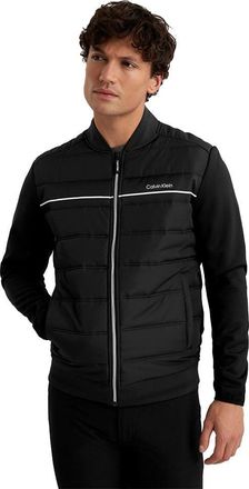 Calvin Klein Mens Lincoln Bomber Full Zip Jacket - Black - XL