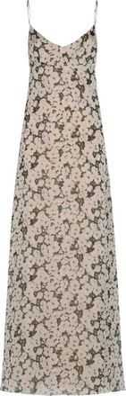 Raquel Diniz Abito lungo a fiori - Toni neutri