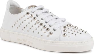 Dee Ocleppo Silver Studded Leather Sneaker