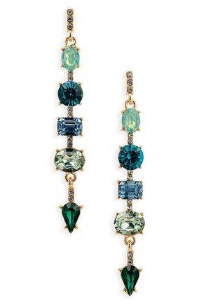 Cara Crystal Linear Drop Earrings in Blue/Multi at Nordstrom Rack