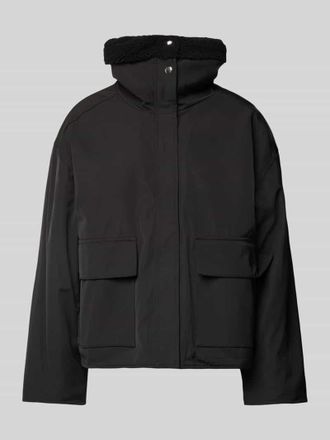 Jake*s Casual Steppjacke mit Pattentaschen in Black, Größe 38