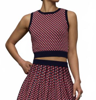 525 america Cher Jacquard Tank In Red/blue