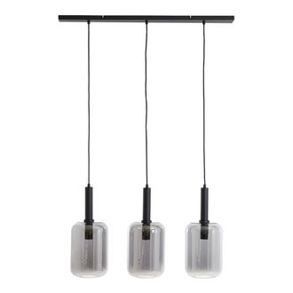 Light & Living L&aacute;mpara Colgante - Lekar - Negro - Vidrio Vidrio - Light&living