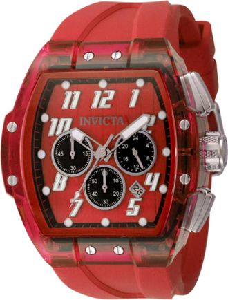 Invicta S1 Rally Chronograph GMT Date Quartz Red Dial Mens Watch 45483