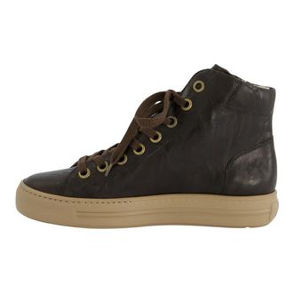 Paul Green High-Top Sneaker - Dames - Schoenen - Bruin - Maat: 40 EU Leer