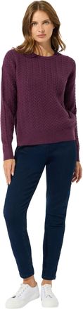 M&Co Womens Berry Cable Knit Jumper - Womens Red