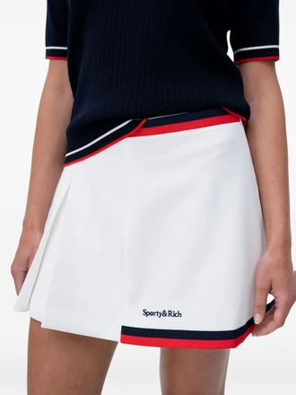 Sporty & Rich Mila pleated mini skirt - White