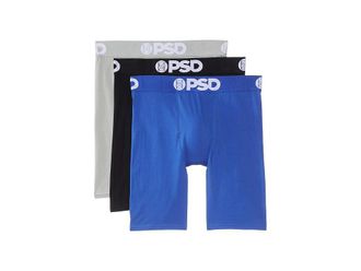PSD La Blue Solid Cotton 3-Pack Mens Underwear : 2XL, Cotton/Microfiber/Spandex