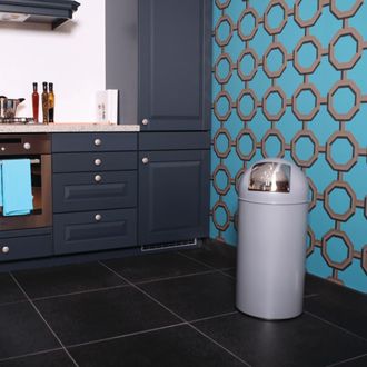 EKO Cubo De Basura Con Trampilla Acero Capacidad 40 L H X &Oslash; 740