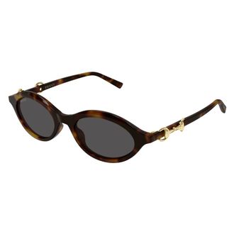 Gucci Ovale Zonnebril - Dames - Accessoires - Bruin - Maat: 51 MM