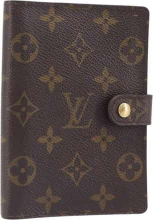 Louis Vuitton Agenda Cover Monogram Canvas Brown Canvas Briefcase Bag (Pre-Owned)