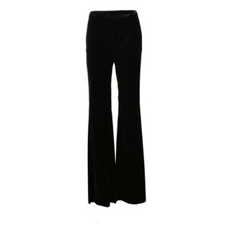 Max Mara Dames, Broeken, Zwart, Maat: M Katoen