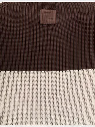 Fendi luxe cotton ribbed sweater stripes