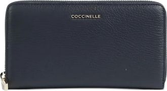 Coccinelle Portafoglio in pelle con zip - Blu