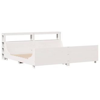 Berkfield Home Sleek Bed Frame without Mattress White 180x200 cm Super King Soli