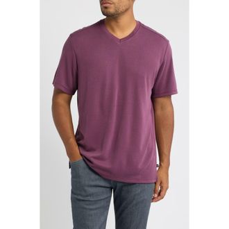 Tommy Bahama Keyport Diamond V-Neck IslandZone T-Shirt in Shadow Plum at Nordstrom, Size Xxx-Large