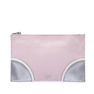 Prada Pre-owned Vintage Clutch - Dames - Pre-owned - Roze - Maat: ONE Size Leer