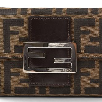 Fendi Brown Canvas Wallet (Tri-Fold) (Pre-Owned)