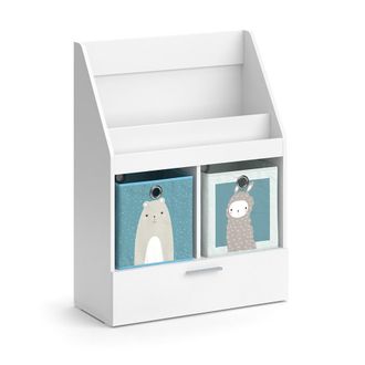 Vicco Estanter&iacute;a Infantil Luigi, Blanco, 72 X 96.2 Cm Con Caj&oacute;n Y 2 Cajas Plegables Opt.1 Vicco