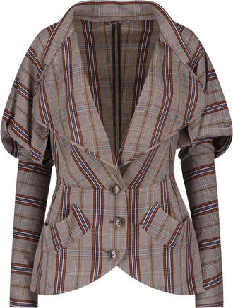 Vivienne Westwood Appetizer Multicolor Check Single-Breasted Viscose Jacket