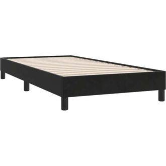 vidaXL Cama Box Spring Sin Colch&oacute;n Cuero Sint&eacute;tico Negro 80x210 Cm Vidaxl