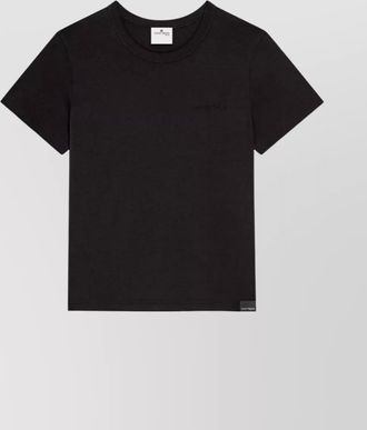 Courr&egrave;ges embroidered logo cotton t-shirt