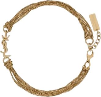 Saint Laurent Cassandre Tassel Armband - Dames - Armbanden - Geel - M - Accessoires