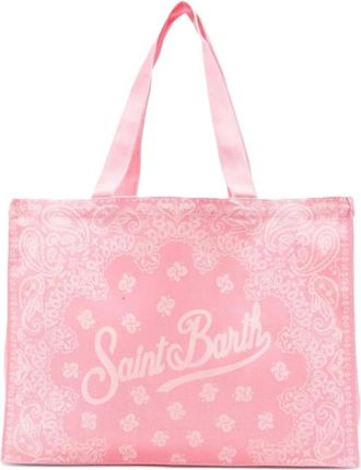 MC2 Saint Barth Tote Bags, female, Pink, Size: ONE SIZE Essential N Denim Bandana Shoulder Bag