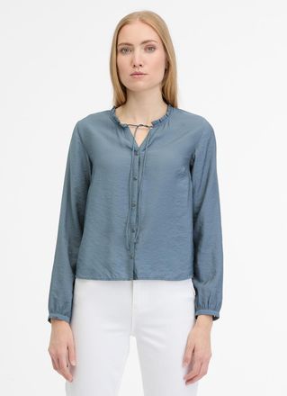 Ragwear Langarmbluse RAGWEAR IONE, Damen, Gr. XXL (44), grau, Web, Obermaterial: 82% Viskose, 18% Nylon, unifarben, regular fit h&uuml;ftlang, Rundhals, Blusen Lan