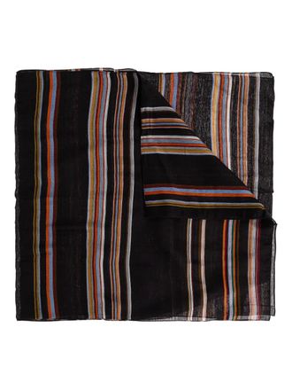 Paul Smith striped scarf - men - Viscose/Silk - One Size - Black