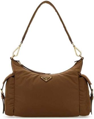Prada Camel Re-Nylon Shoulder Bag Brandy Poliammidericiclata-vitello Borse A Mano