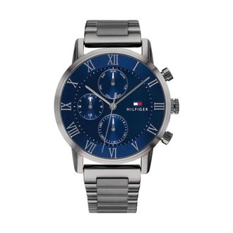 Tommy Hilfiger Accessoires, Heren, Grijs, ONE Size, Kane Chronograaf Horloge