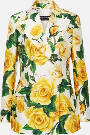 Dolce & Gabbana Turlington floral silk-blend jacket