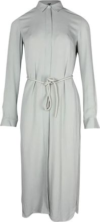 Theory belted midi shirt dress - Grey