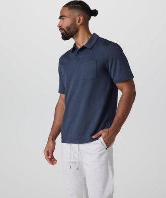 Vuori Clothing Short Sleeve Ponto Performance Polo | Frost Grey Heather | Medium