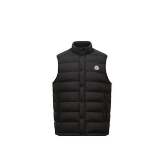 Moncler Moncler Barthe Down Vest, Men, Black, Size: 1