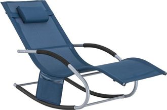 SoBuy Muebles de jardin mecedora silla tumbona de exterior reclinable