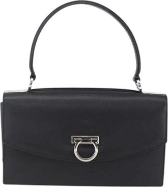 Ferragamo Pre-owned Handbags, female, Black, Size: ONE SIZE Pre-owned Leather Handbag
