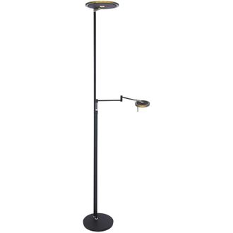 Steinhauer L&aacute;mpara De Pie - Turound - Negro - Vidrio Metal - - Steinhauer