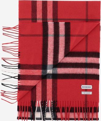 Burberry Womens Cashmere Scarf Post Red Scarfs